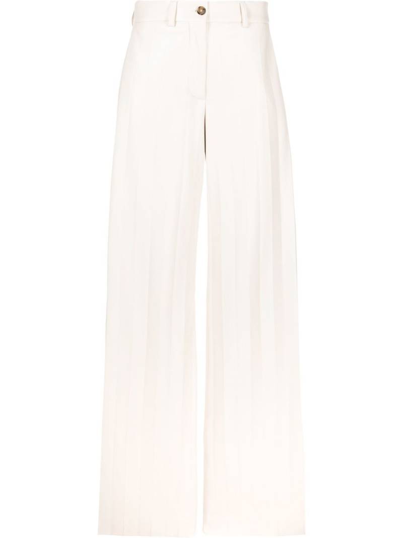 MSGM high-waisted straight-leg trousers - Neutrals von MSGM