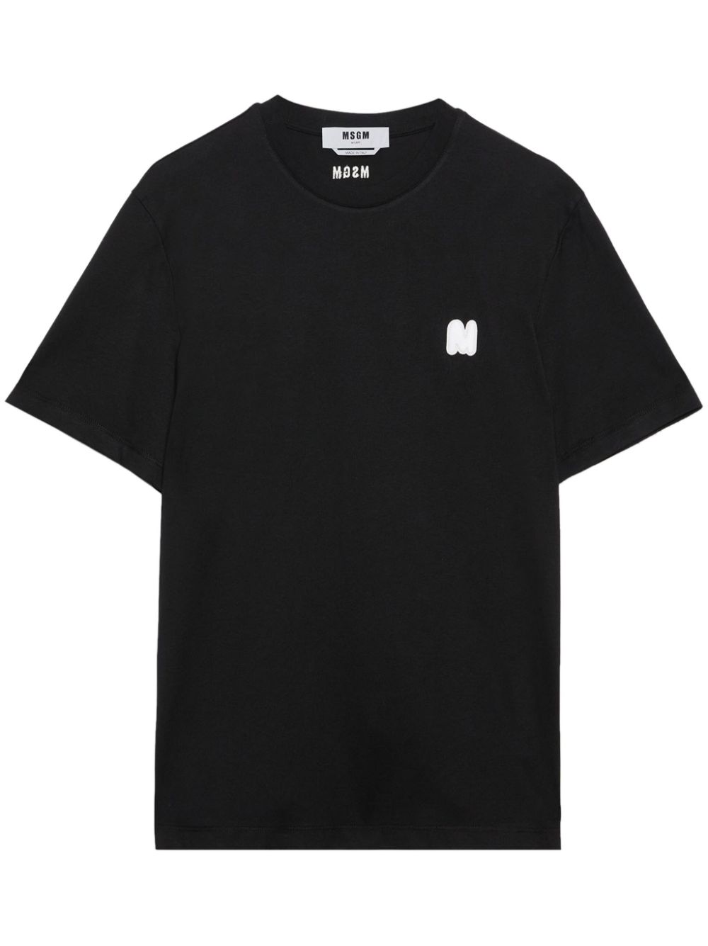 MSGM logo-appliqué cotton T-shirt - Black von MSGM