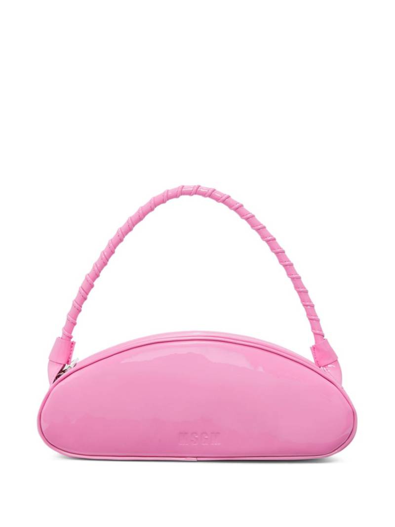 MSGM logo-debossed leather tote bag - Pink von MSGM