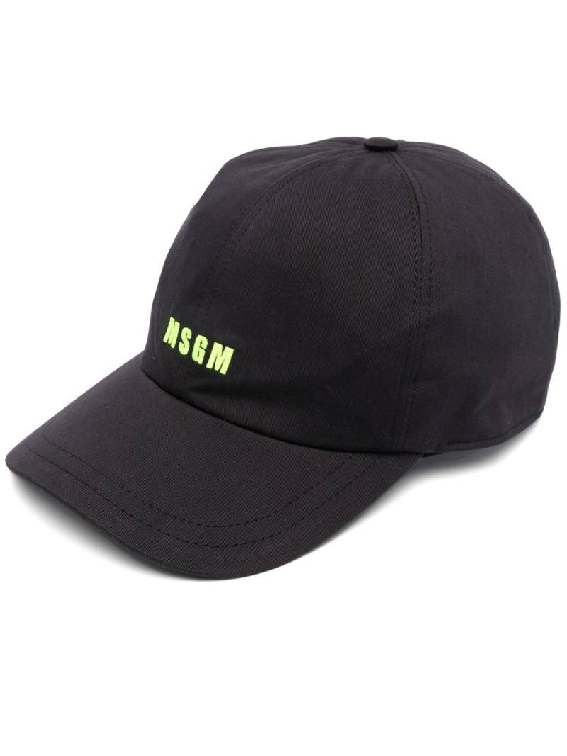 MSGM logo-embroidered baseball cap - Black von MSGM