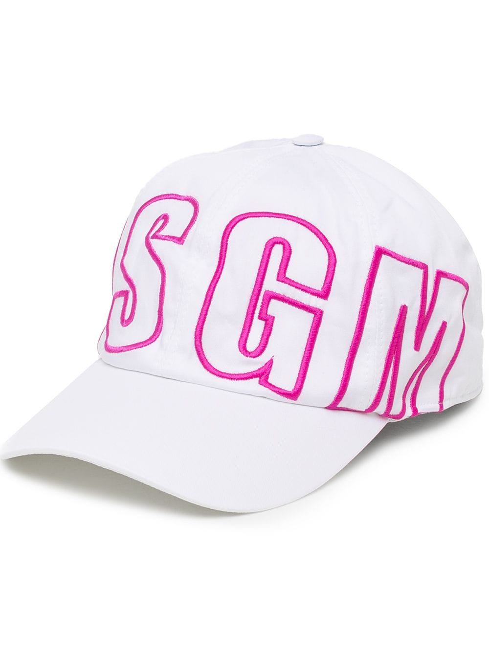 MSGM logo-embroidered cap - White von MSGM