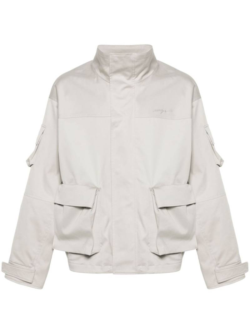 MSGM logo-embroidered cargo jacket - Grey von MSGM