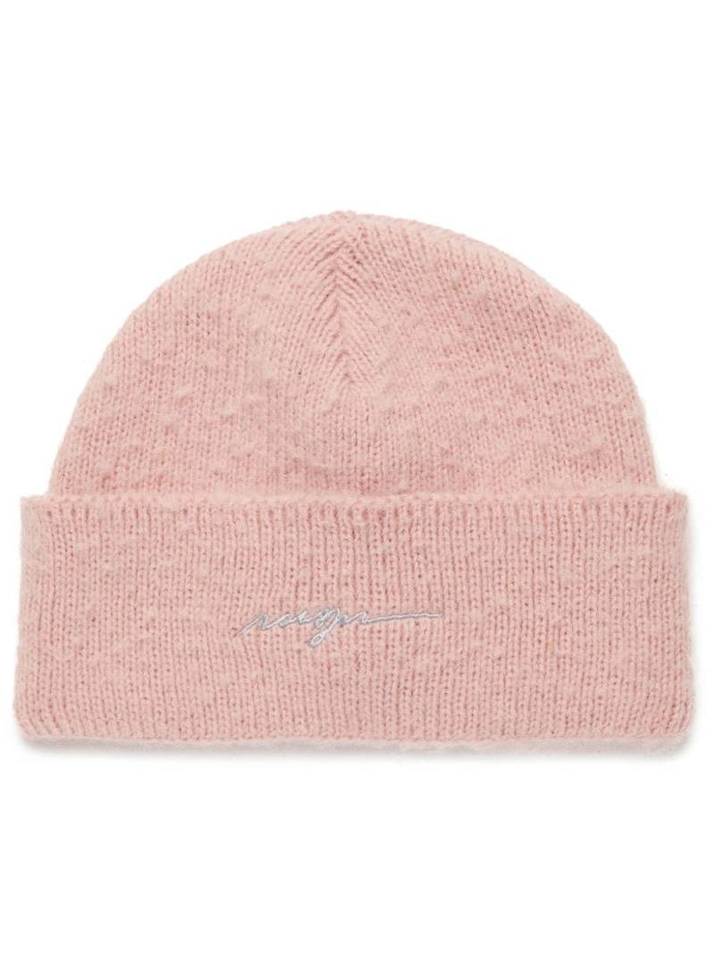 MSGM logo-embroidered cotton beanie - Pink von MSGM