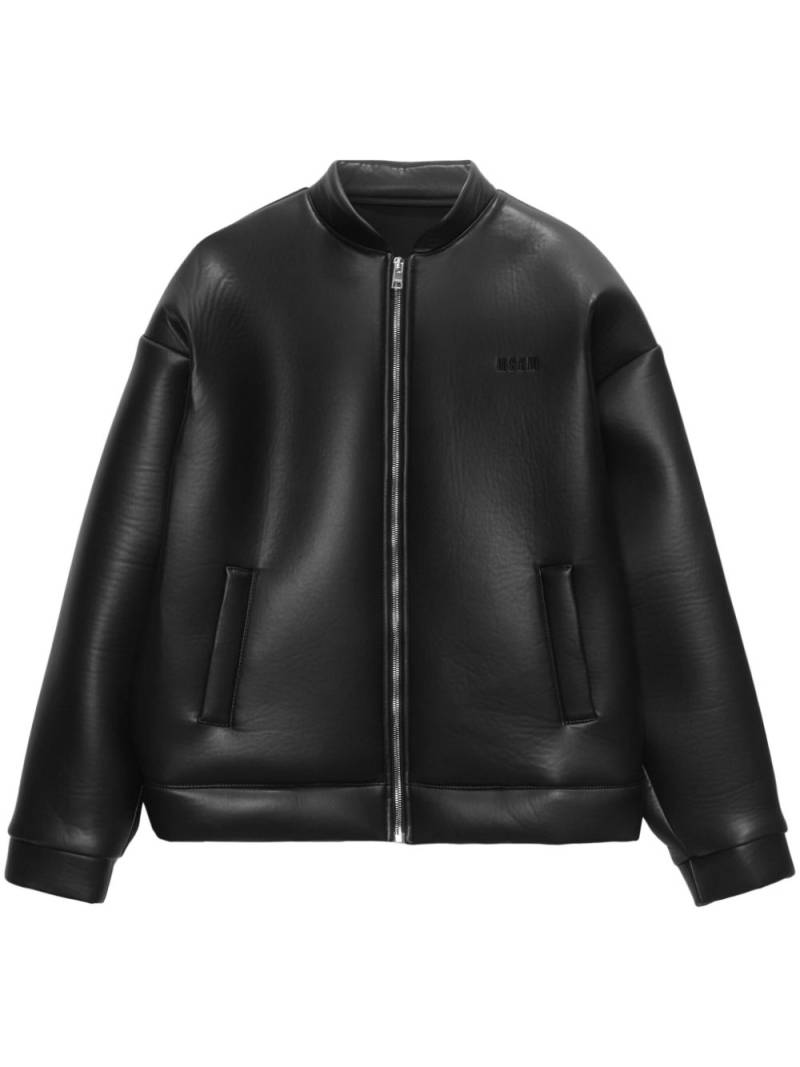 MSGM logo-embroidered jacket - Black von MSGM