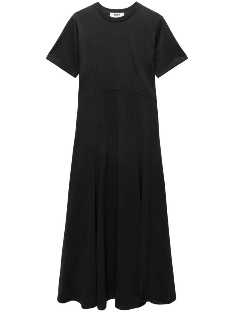 MSGM logo-embroidered maxi dress - Black von MSGM