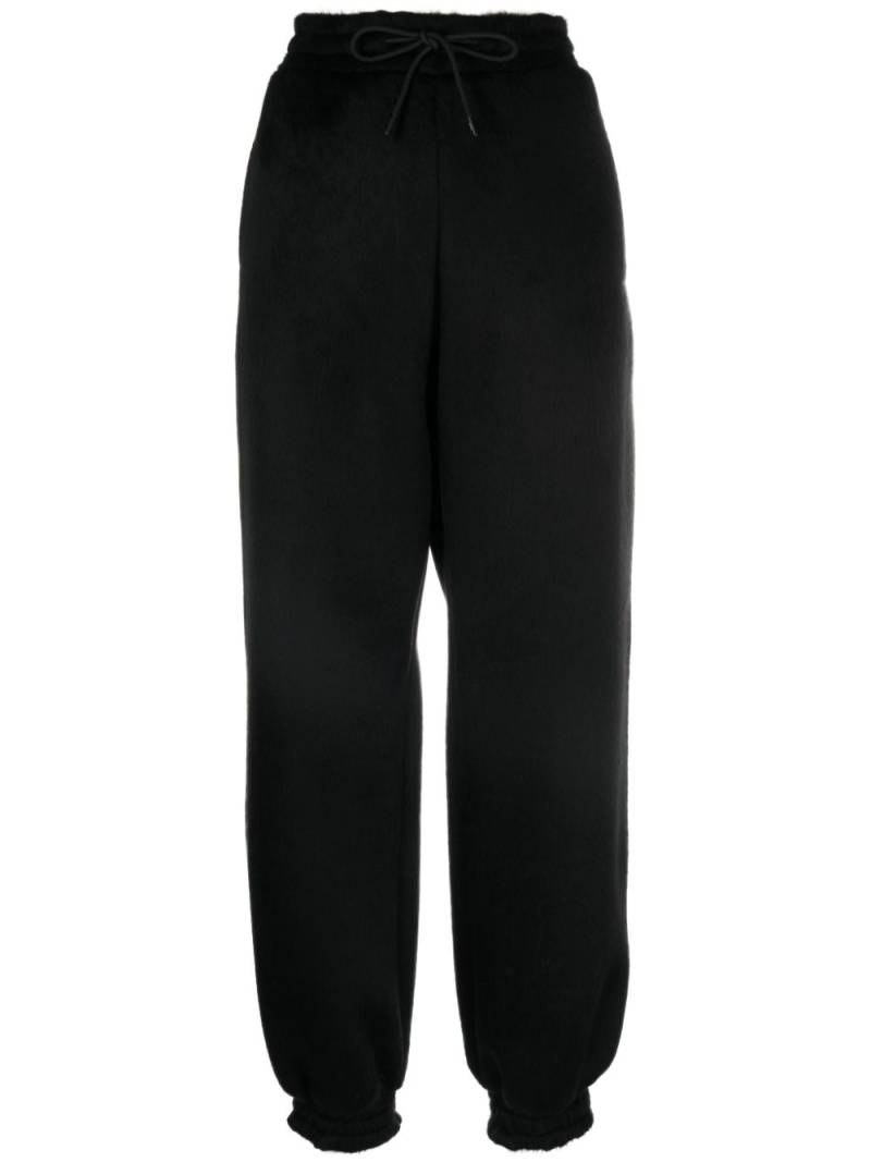 MSGM logo-embroidered tapered-leg trousers - Black von MSGM