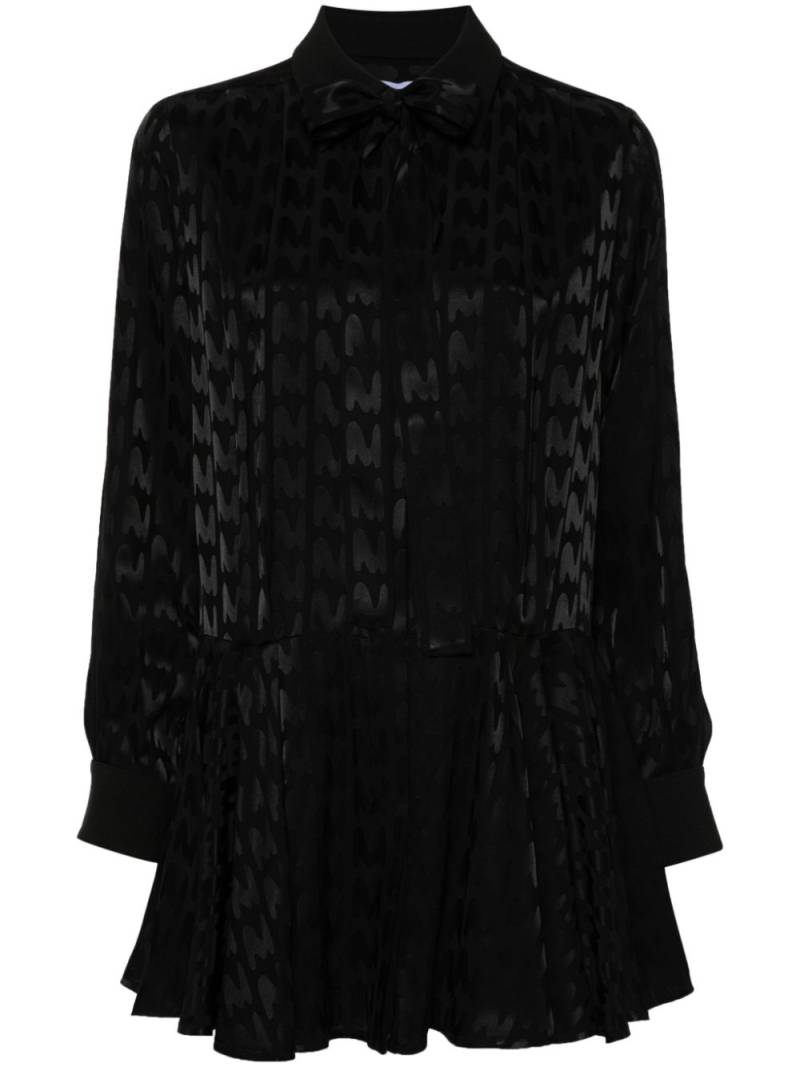 MSGM logo-jacquard mini dress - Black von MSGM