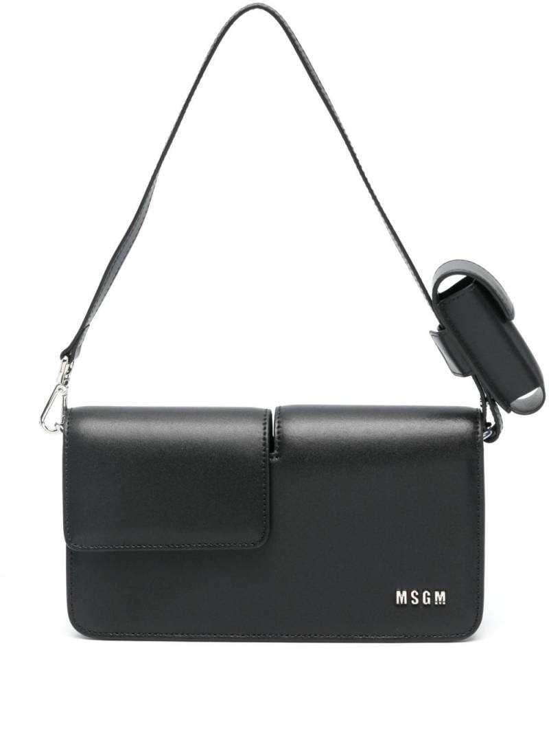 MSGM logo-lettering shoulder bag - Black von MSGM