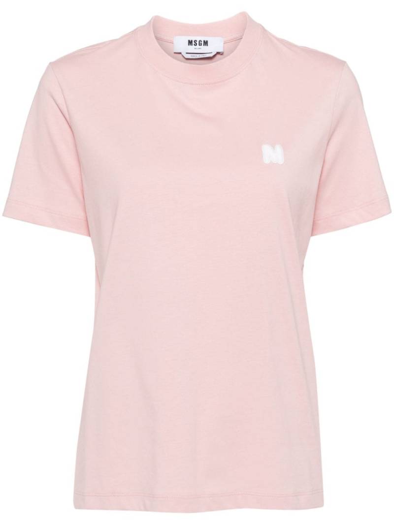 MSGM logo patch T-shirt - Pink von MSGM