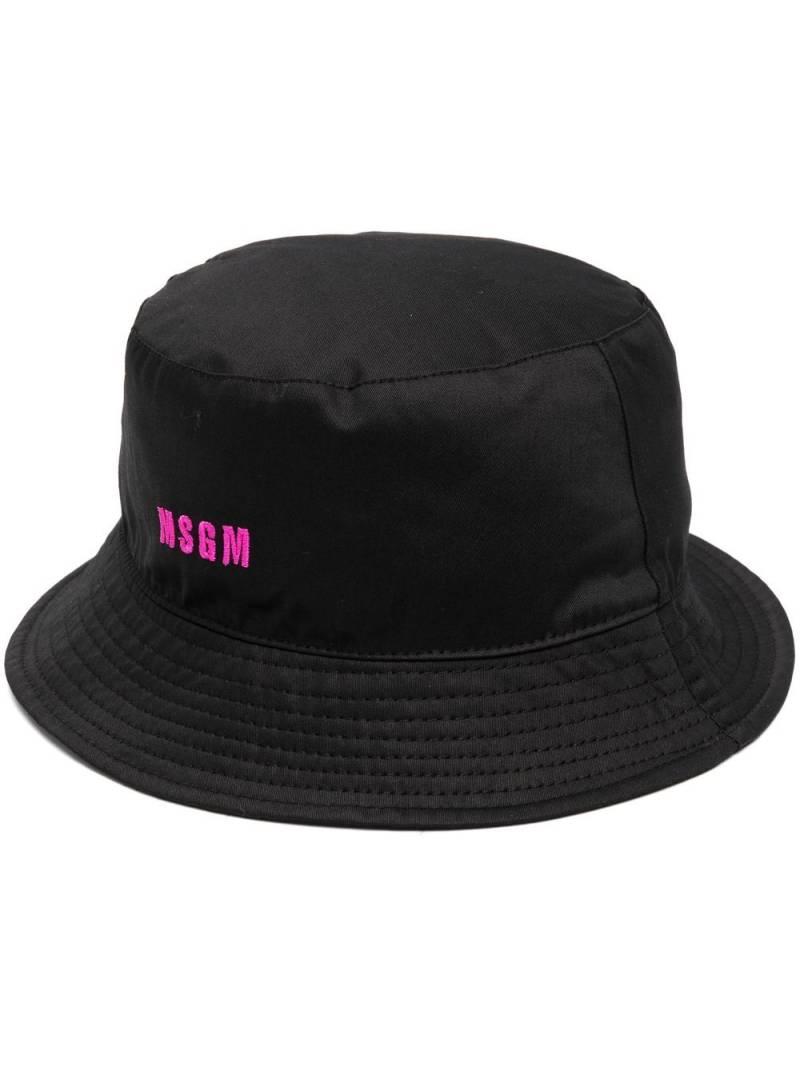 MSGM logo-patch bucket hat - Black von MSGM