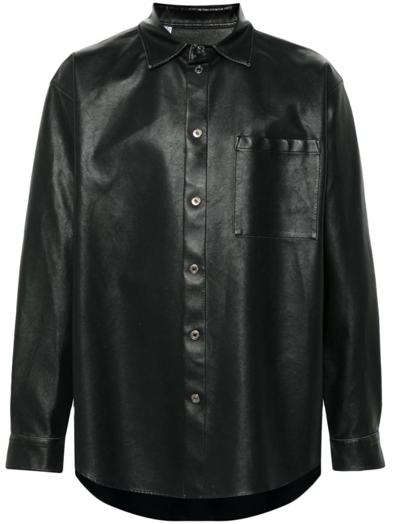 MSGM logo-patch shirt - Brown von MSGM