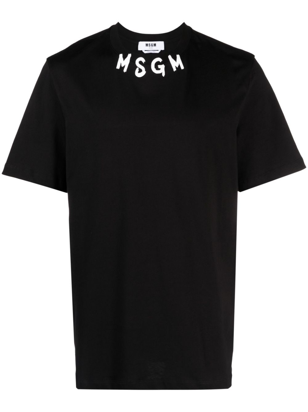 MSGM logo-print cotton T-shirt - Black von MSGM