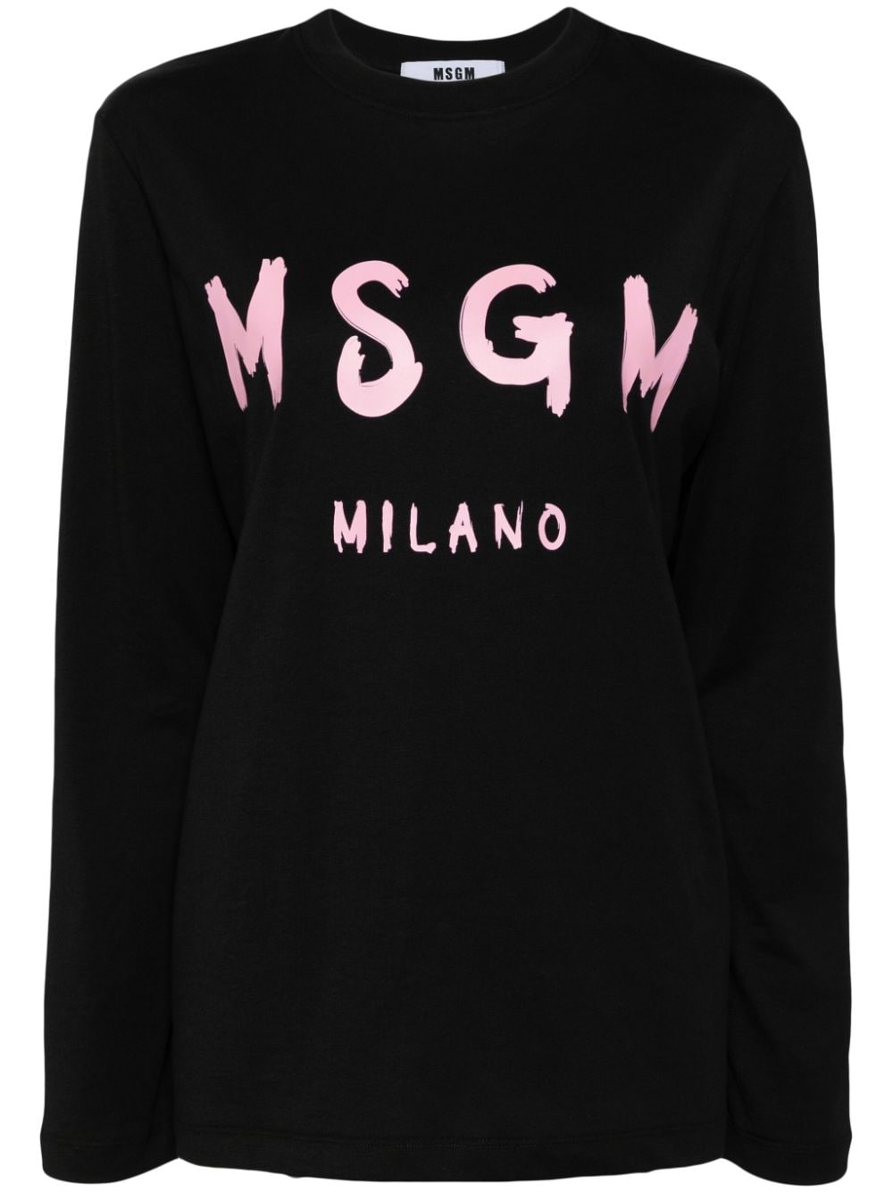 MSGM logo-print cotton T-shirt - Black von MSGM