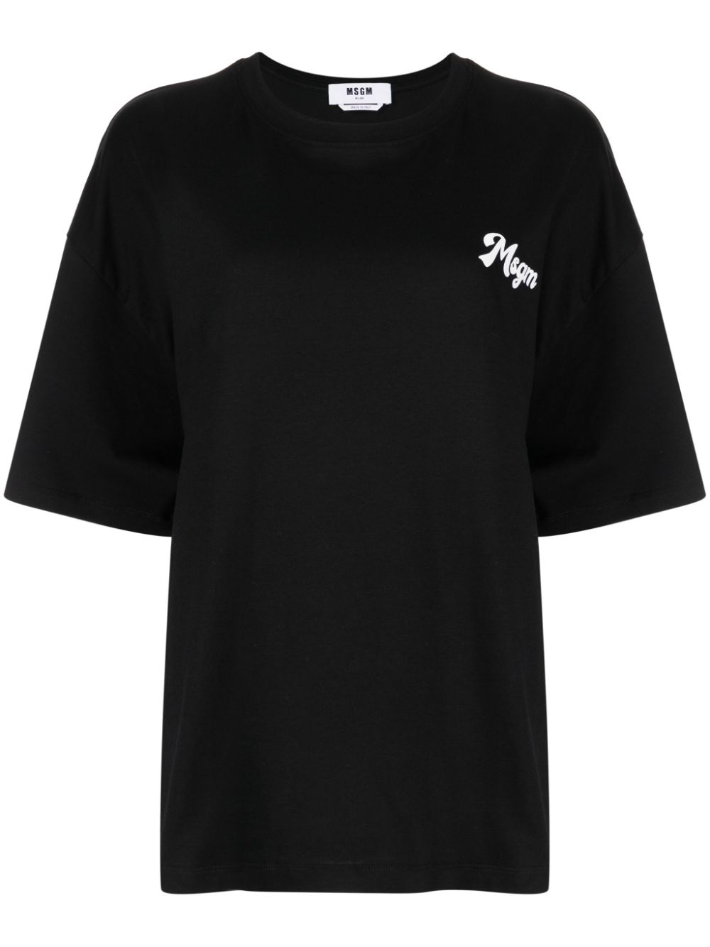 MSGM logo-print cotton T-shirt - Black von MSGM