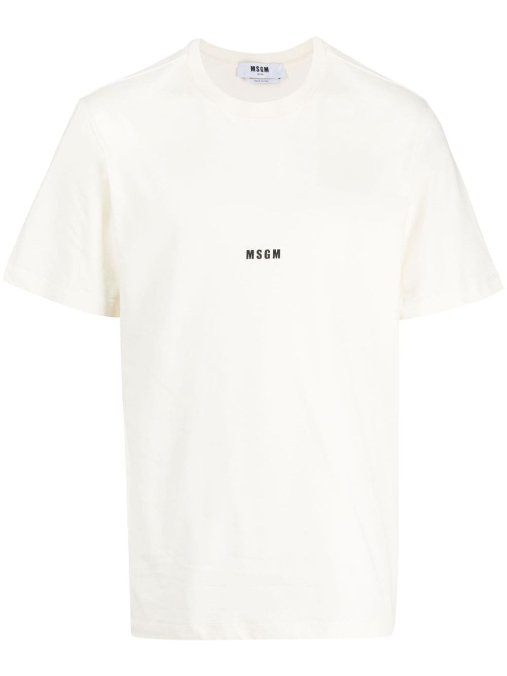 MSGM logo-print cotton T-shirt - Neutrals von MSGM