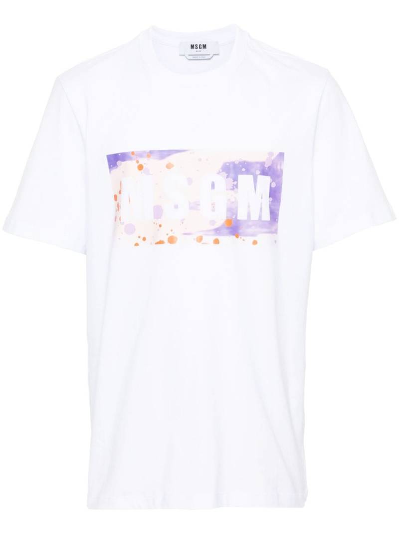 MSGM logo-print cotton T-shirt - White von MSGM