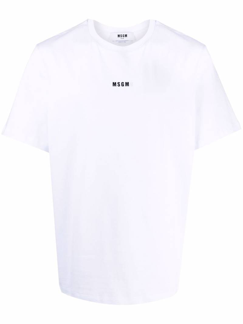 MSGM logo-print cotton T-shirt - White von MSGM