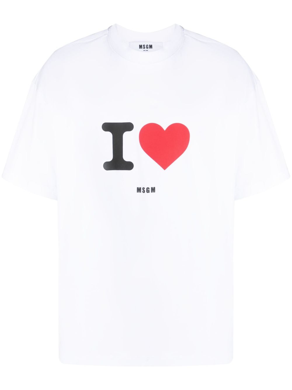 MSGM logo-print cotton T-shirt - White von MSGM