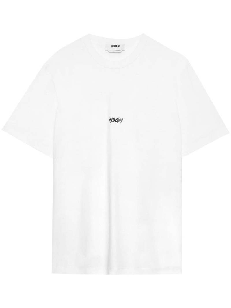 MSGM logo-print cotton T-shirt - White von MSGM