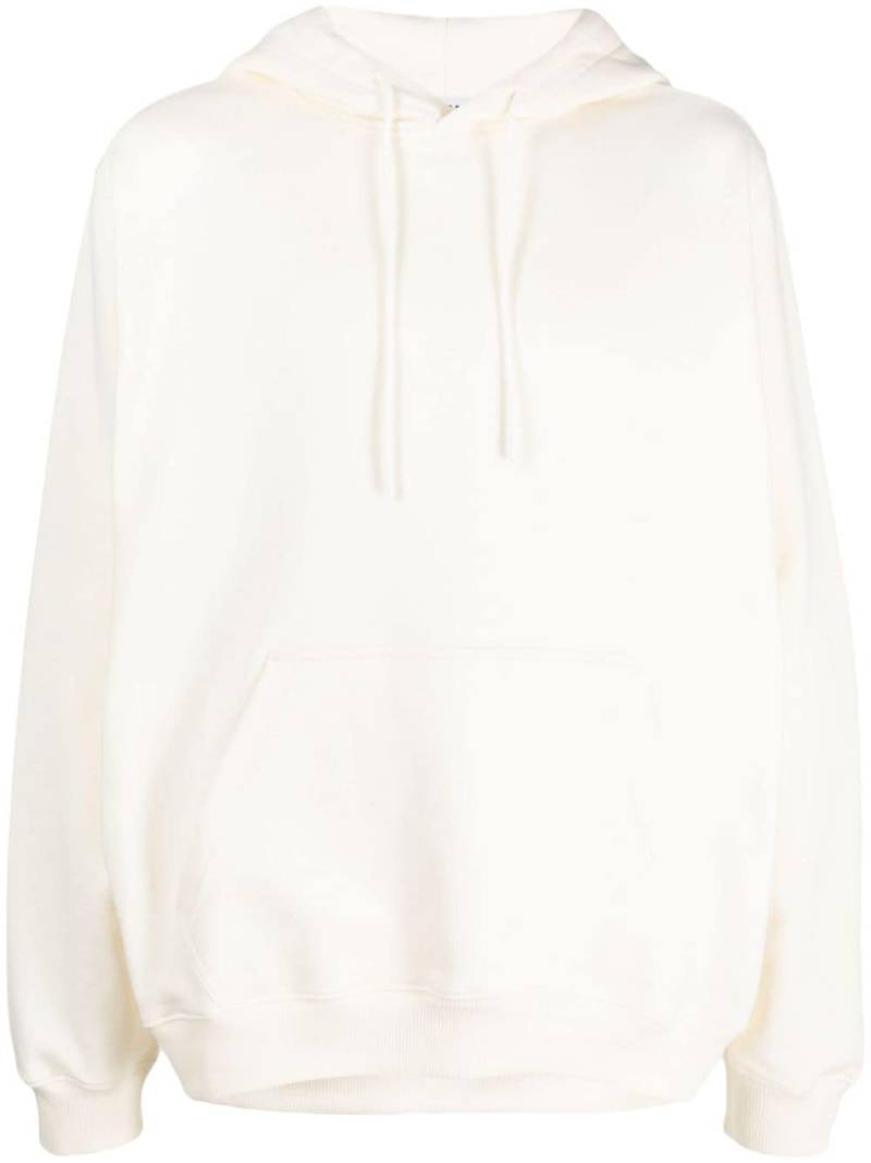 MSGM logo-print cotton-jersey hoodie - Neutrals von MSGM