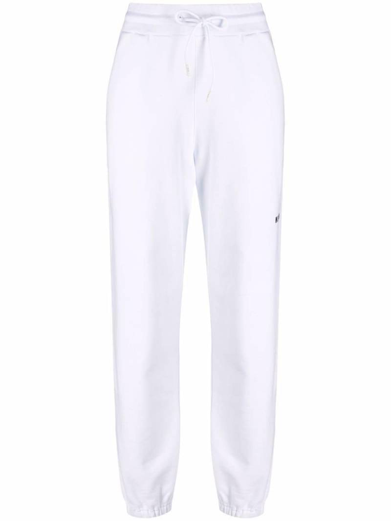 MSGM logo-print cotton joggers - White von MSGM