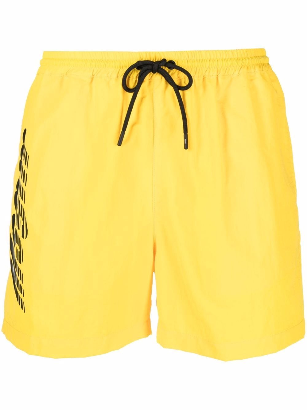 MSGM logo-print drawstring swim shorts - Yellow von MSGM