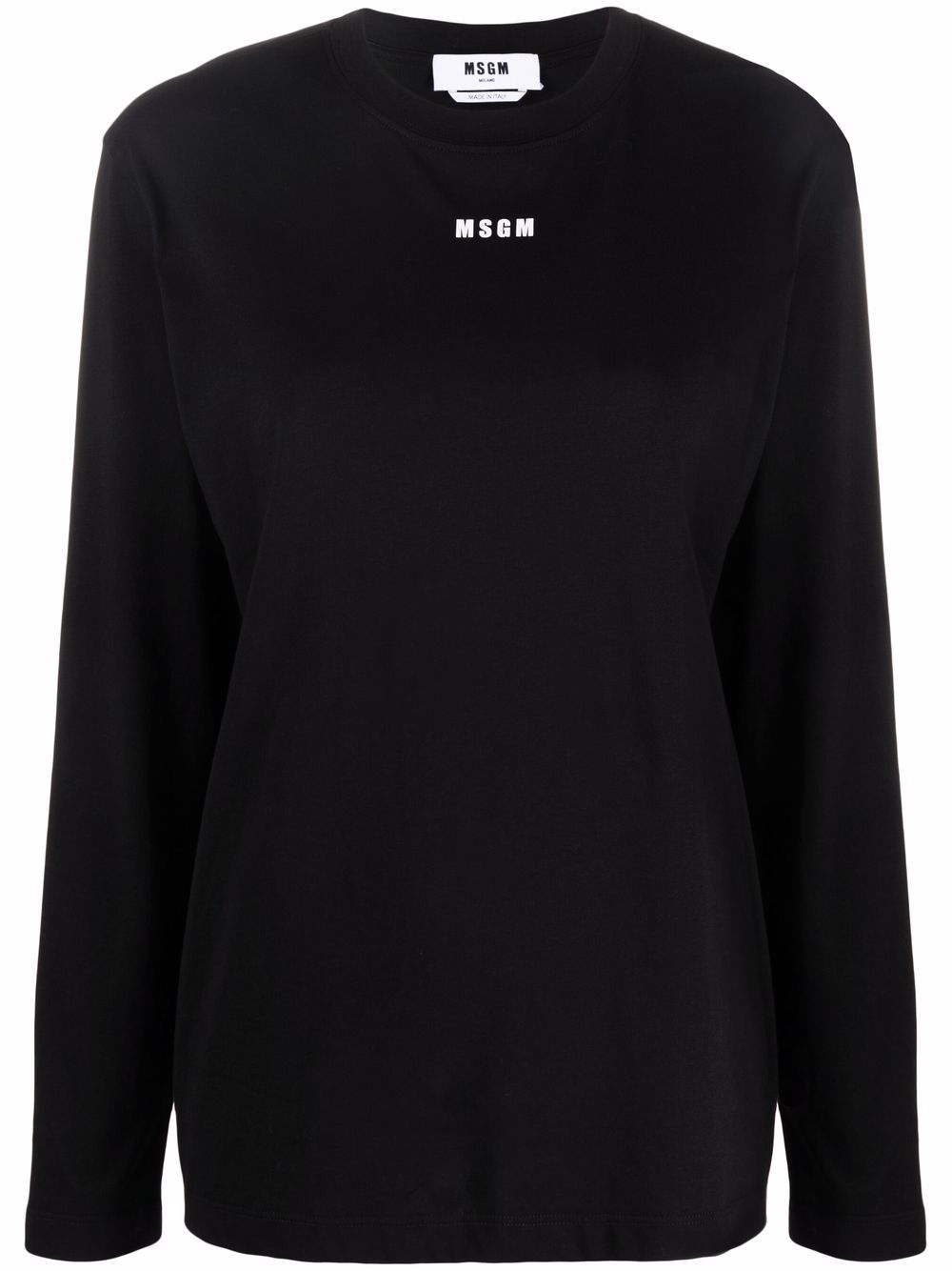 MSGM logo-print long-sleeve T-shirt - Black von MSGM