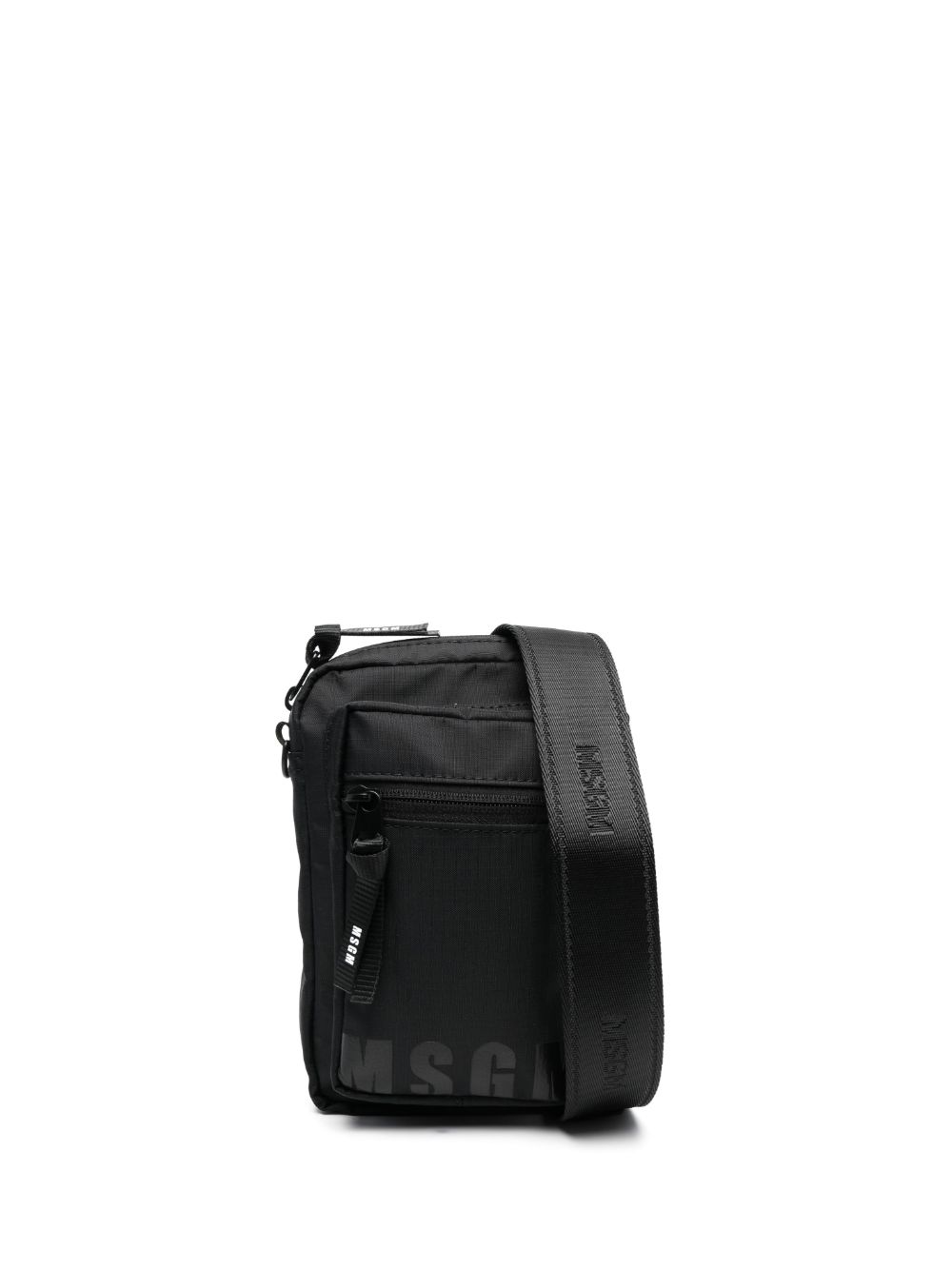 MSGM logo-print messenger bag - Black von MSGM