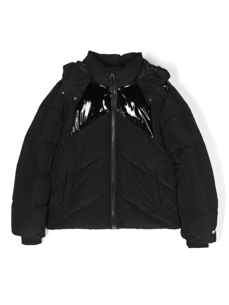 MSGM Kids logo-print padded jacket - Black von MSGM Kids