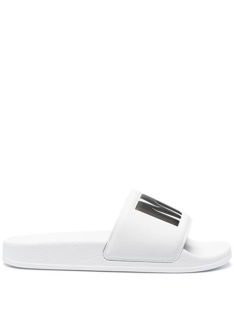 MSGM logo-print slides - White von MSGM