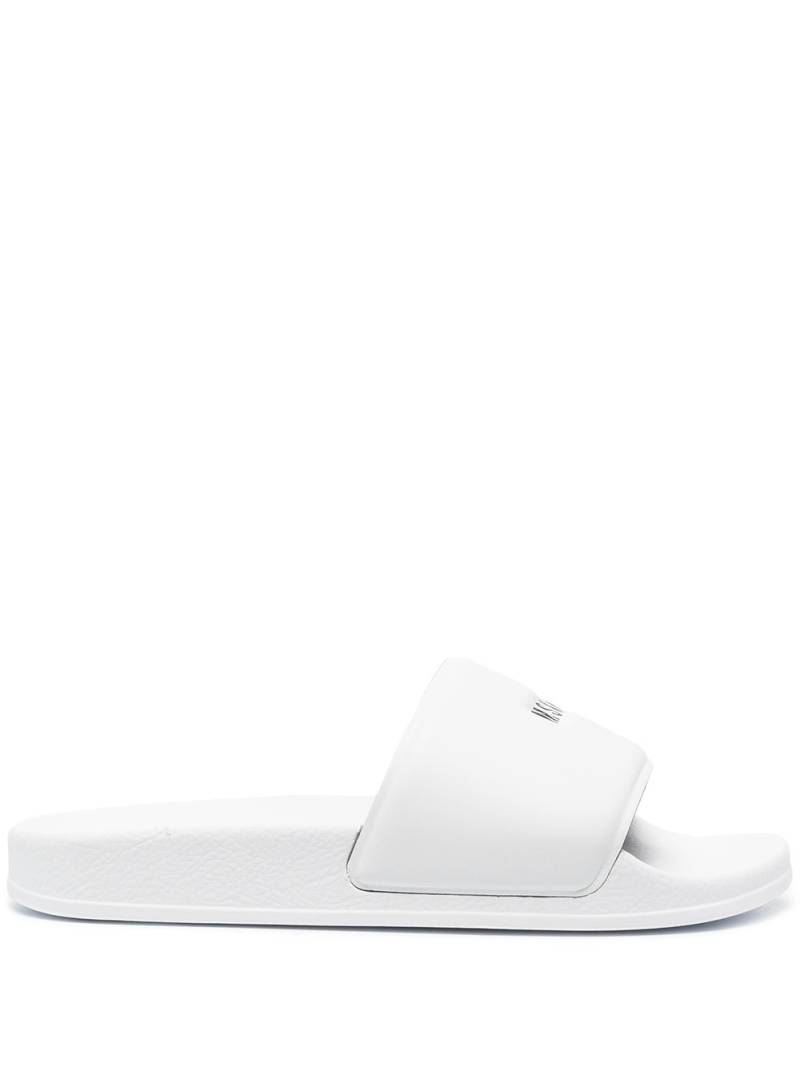 MSGM logo-print slides - White von MSGM