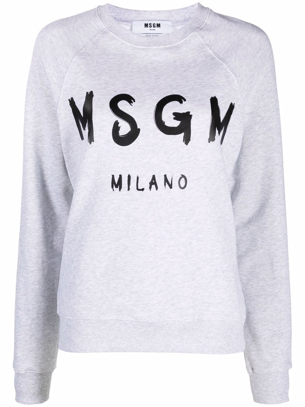 MSGM logo print sweatshirt - Grey von MSGM