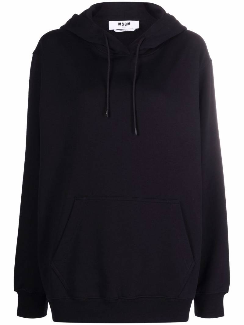 MSGM logo-trimmed hoodie - Black von MSGM