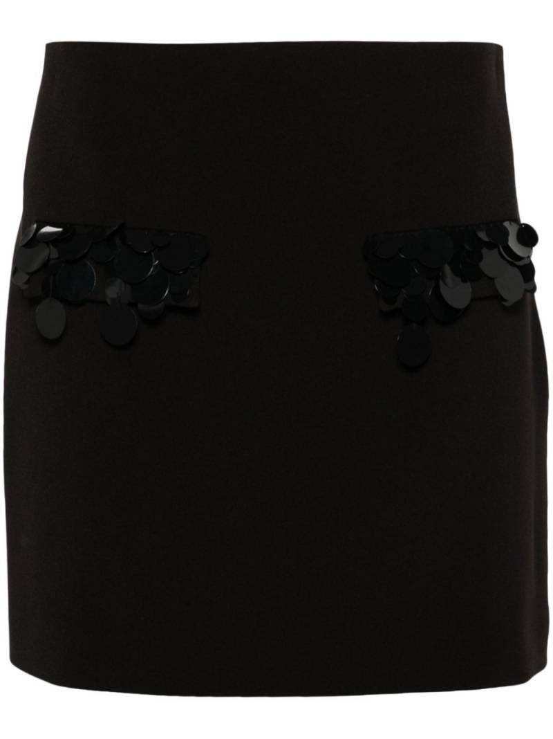 MSGM low-rise A-line miniskirt - Black von MSGM