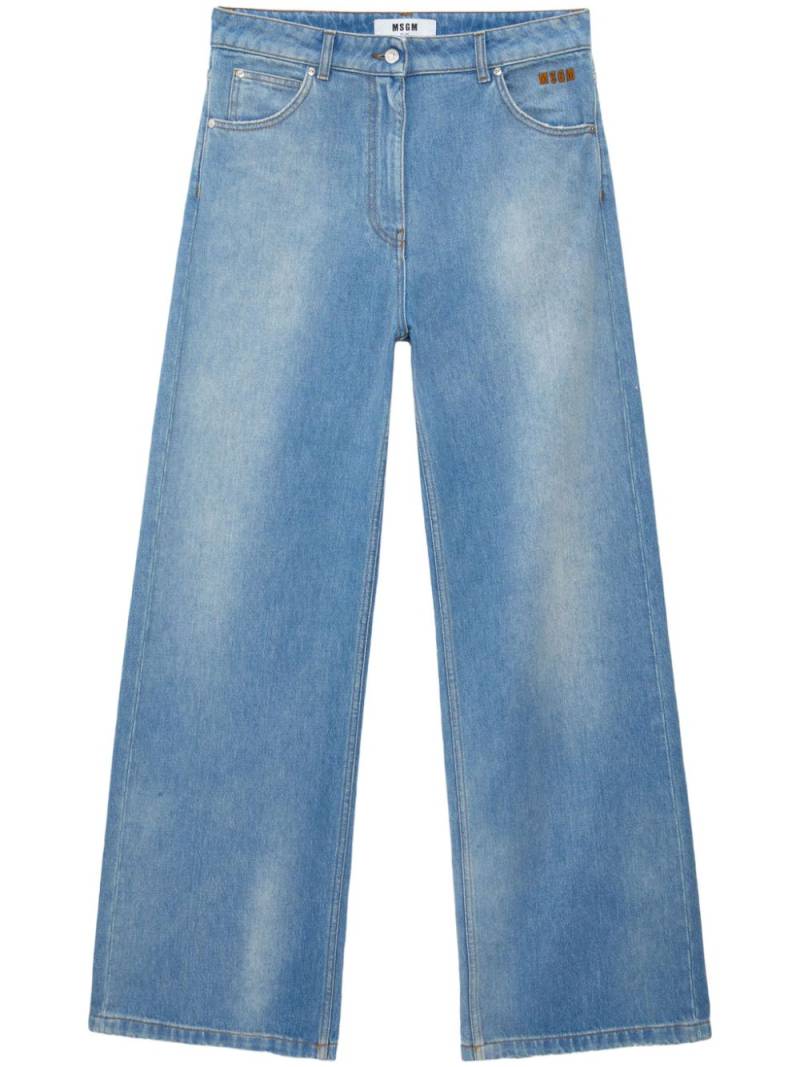 MSGM low-rise wide-leg jeans - Blue von MSGM