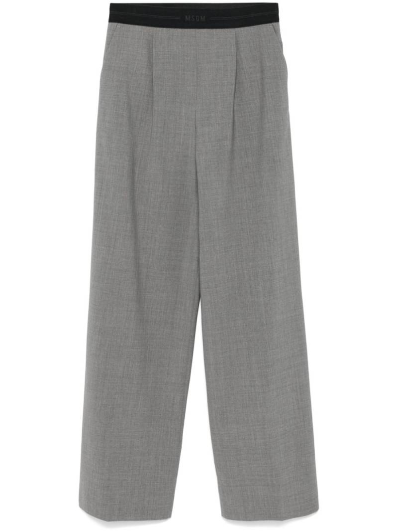 MSGM mélange-effect palazzo pants - Grey von MSGM