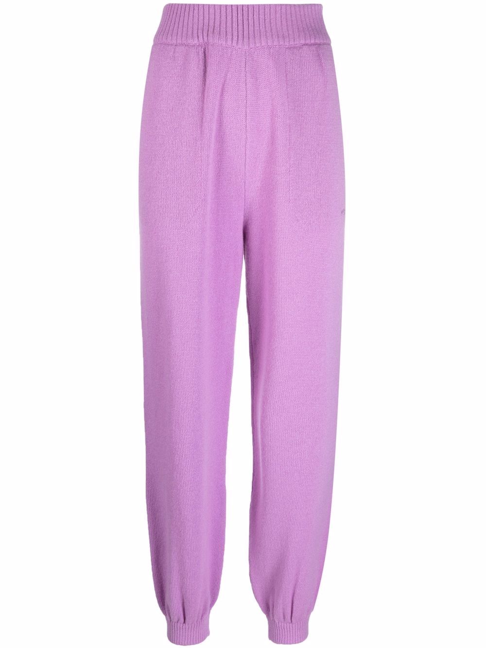 MSGM merino-blend knitted track pants - Purple von MSGM