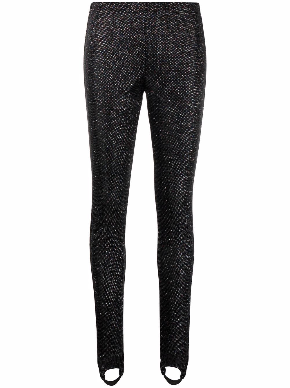 MSGM metallic-threaded leggings - Black von MSGM