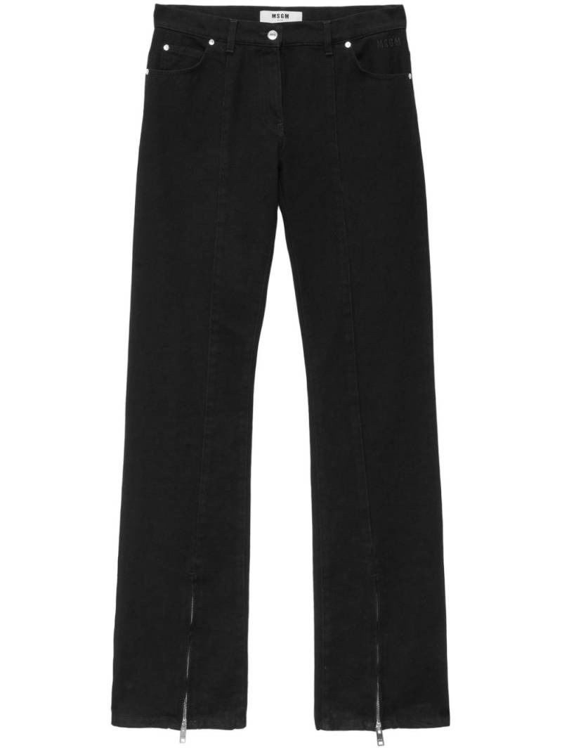 MSGM mid-rise straight jeans - Black von MSGM