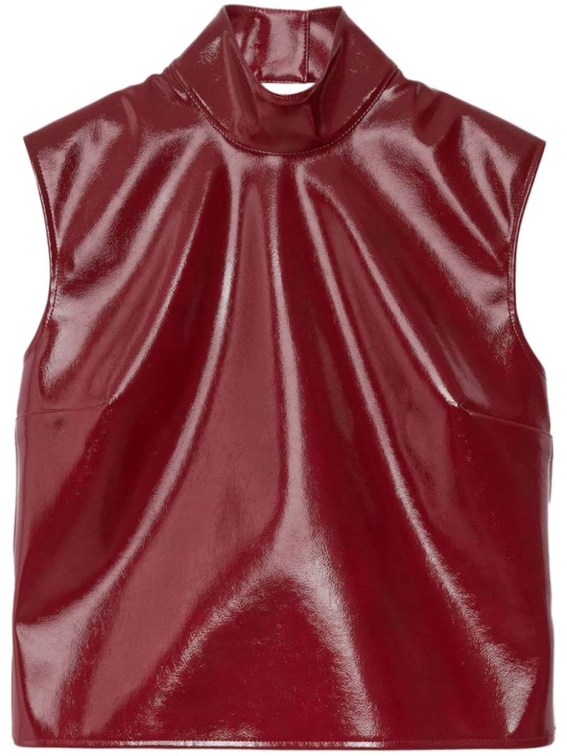 MSGM open-back patent top - Red von MSGM