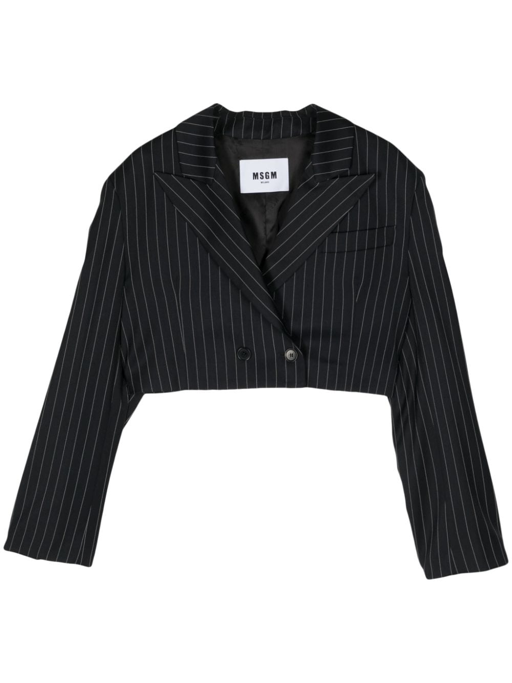 MSGM pinstripe cropped blazer - Black von MSGM