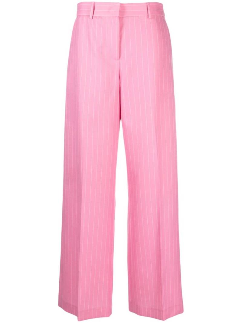 MSGM pinstripe-pattern wide-leg trousers - Pink von MSGM