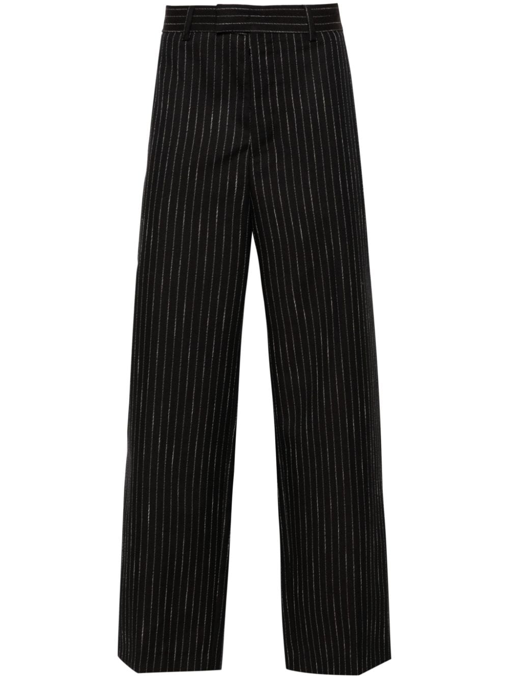 MSGM pinstripe trousers - Black von MSGM