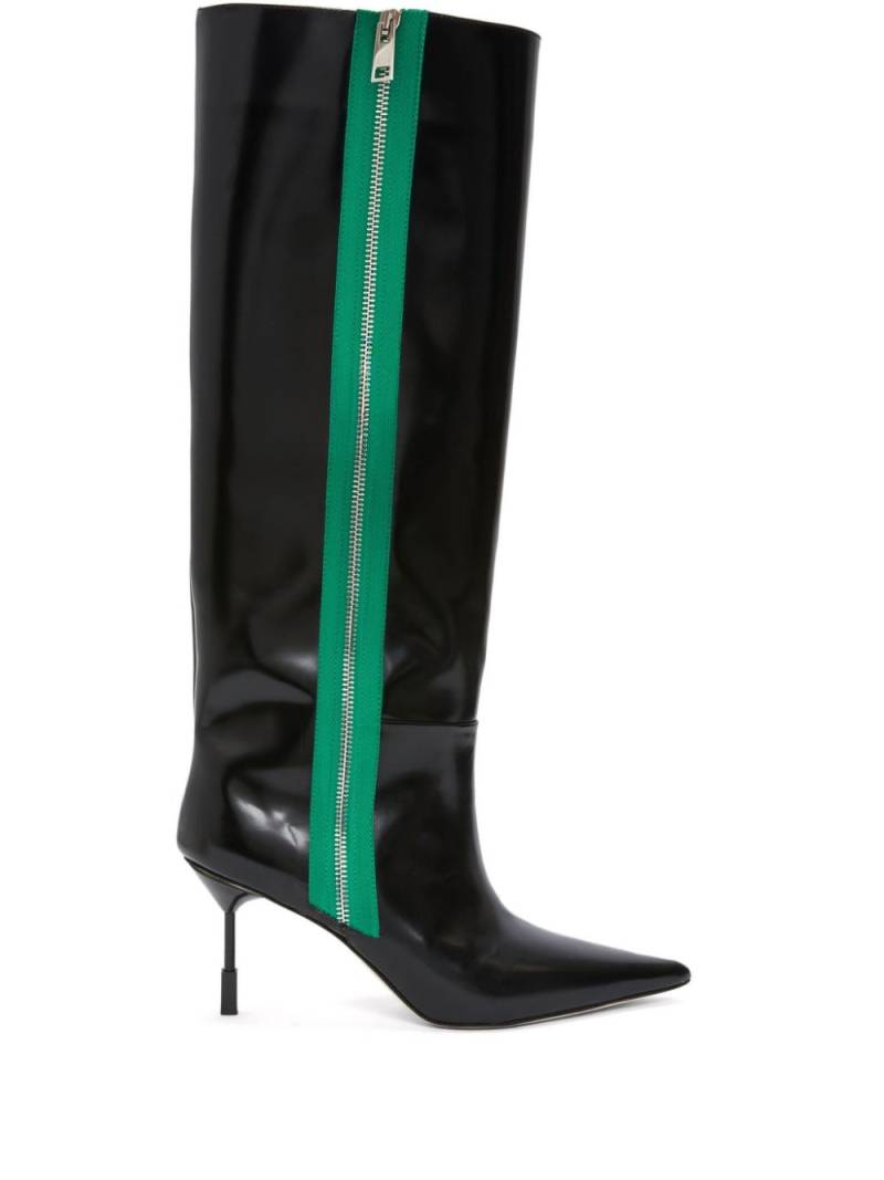 MSGM pointed-toe leather boots - Black von MSGM