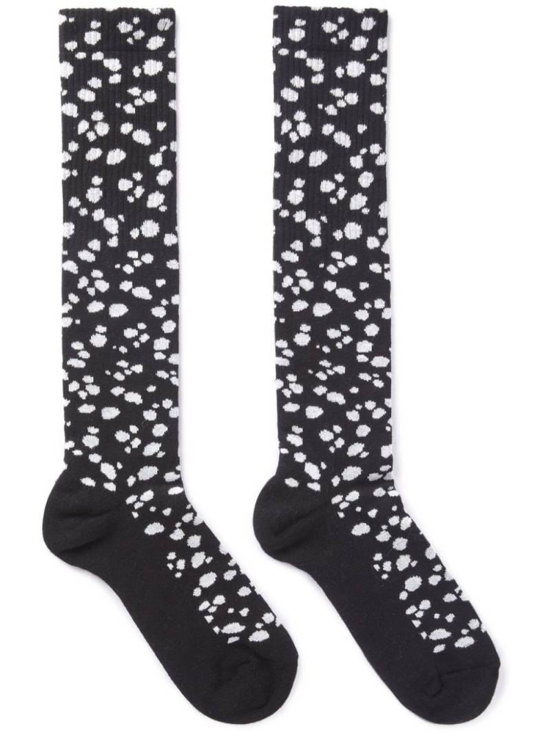 MSGM polka dot ribbed-knit socks - Black von MSGM