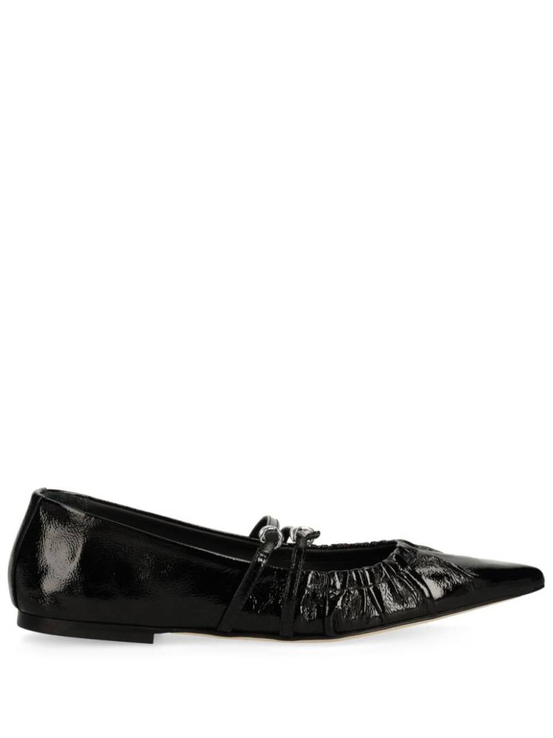 MSGM ruched ballet flats - Black von MSGM