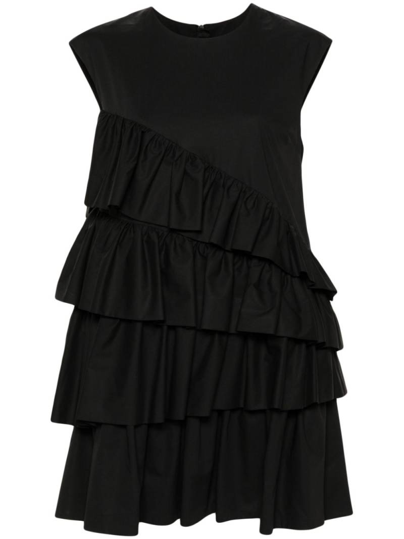 MSGM ruffle-detailing cotton dress - Black von MSGM