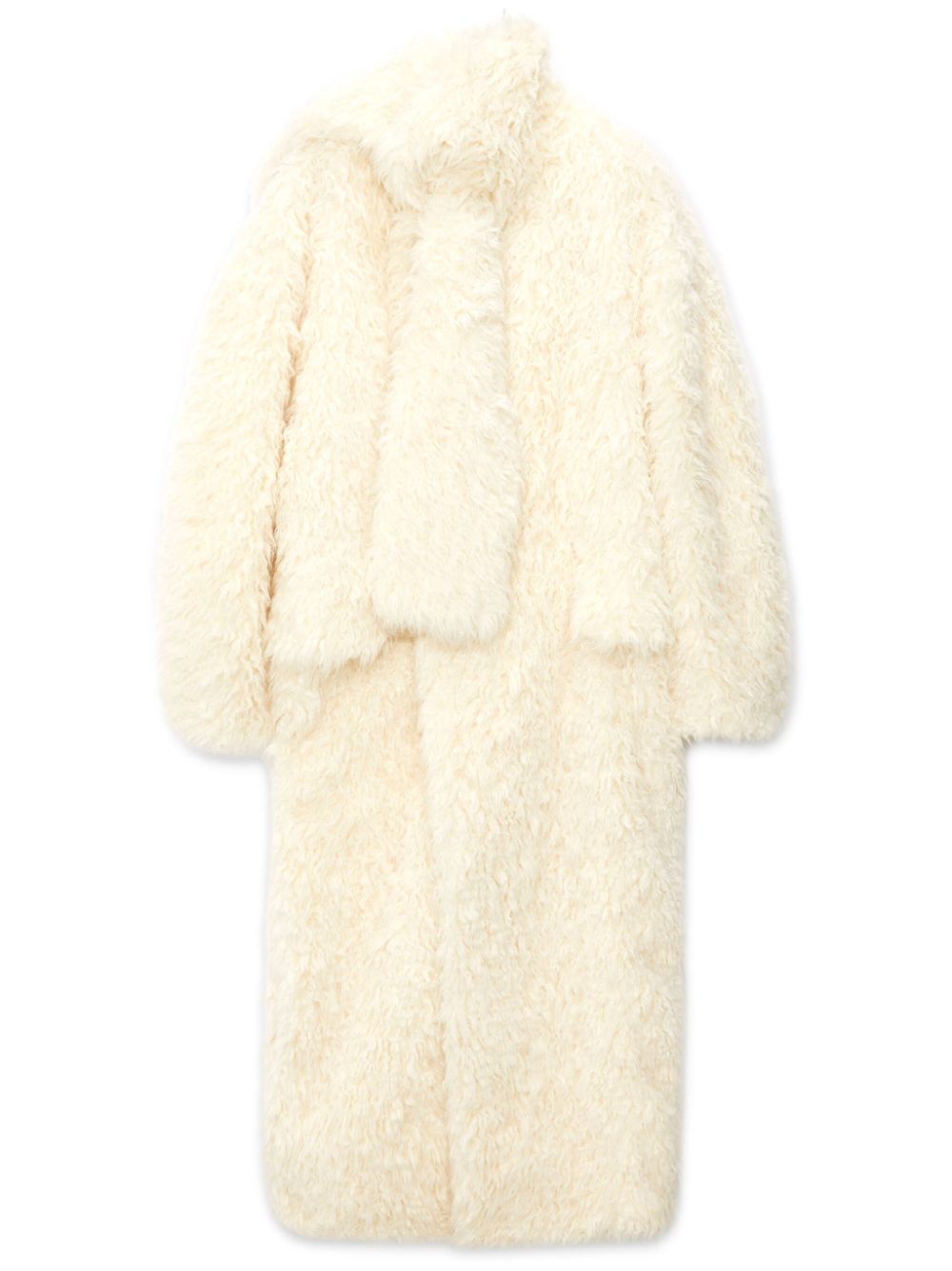 MSGM scarf-detailing coat - Neutrals von MSGM