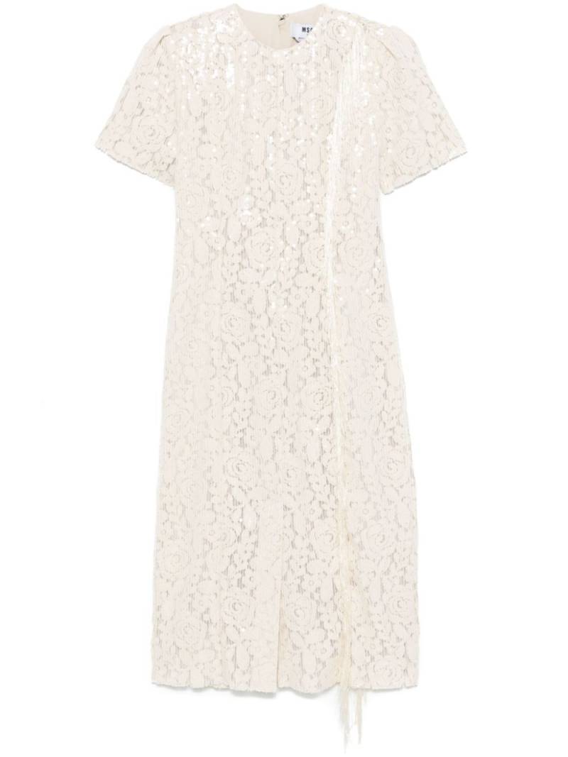 MSGM sequinned midi dress - Neutrals von MSGM