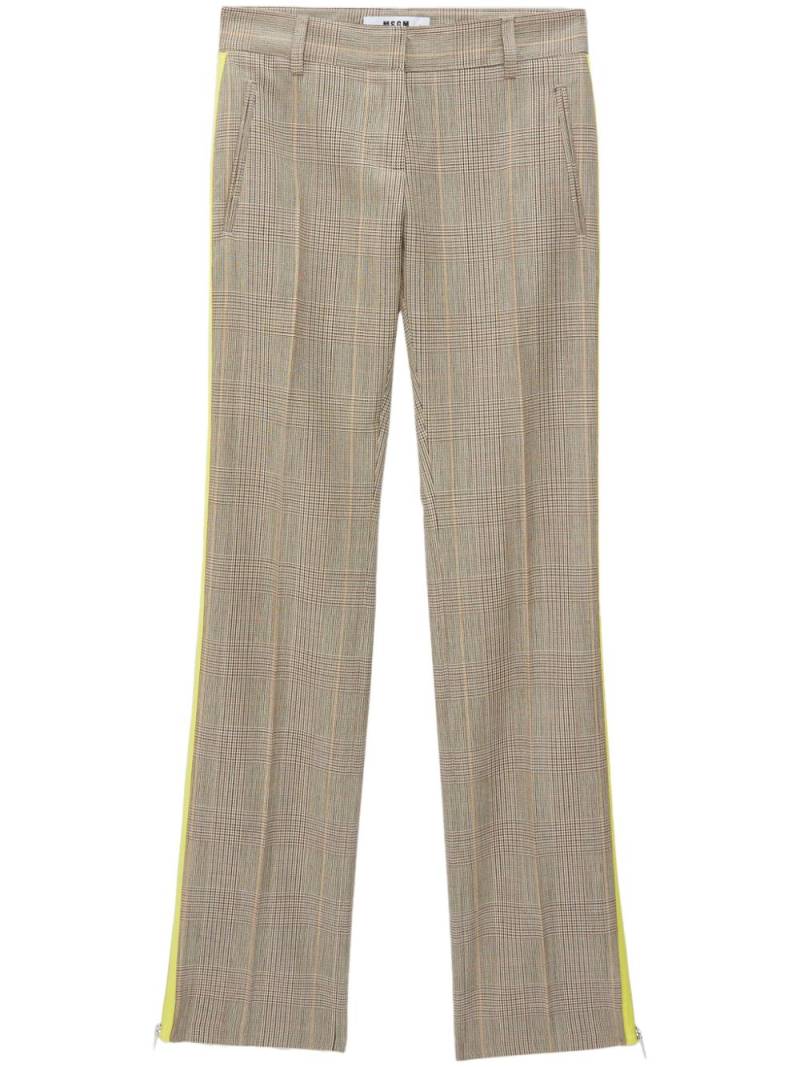 MSGM side-zip straight trousers - Neutrals von MSGM